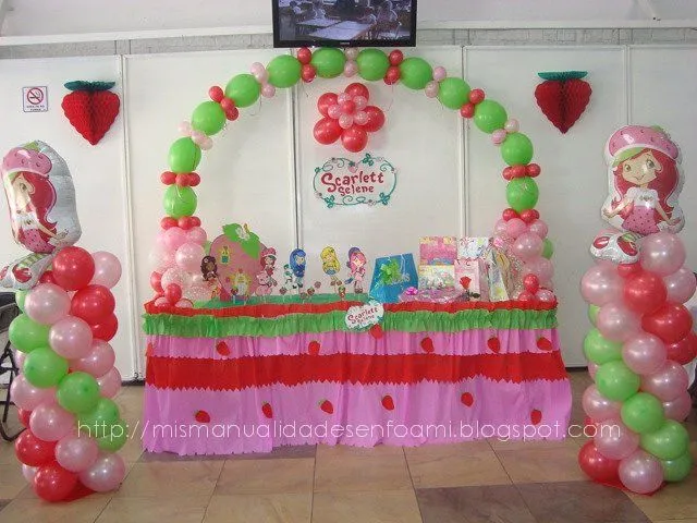 Decoración con globos de Rosita Fresita - Imagui Decoración con globos de Rosita Fresita - Imagui