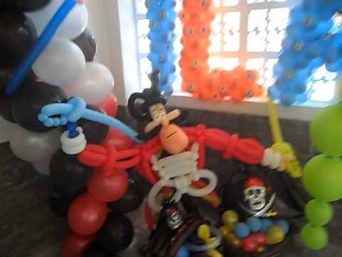 DECORACIÓN PIRATA EN GLOBOS REALIZADA POR LA PROFESORA GRACIELA ...