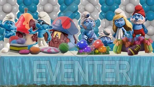 Decoración de los pitufos para fiestas infantiles - Imagui Decoración de los pitufos para fiestas infantiles - Imagui