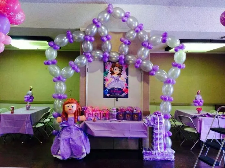 Decoración de princesa sofia con globos - Imagui