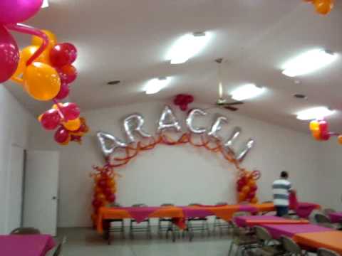 Decoracion para Quinceañera "Jardin Flotante" - YouTube