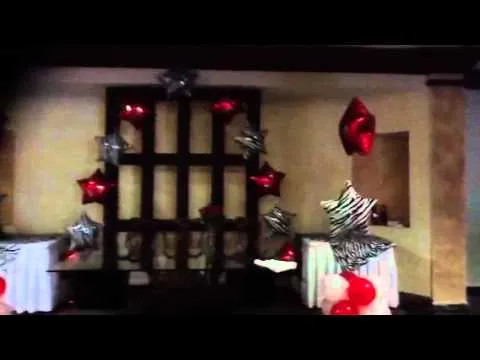 Decoracion temática zebra print xv años - YouTube