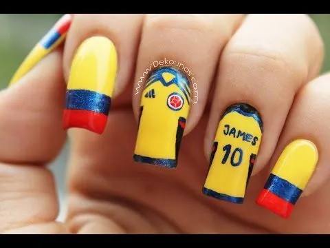 Decoración de uñas Colombia - Colombia nail art - YouTube Decoración de uñas Colombia - Colombia nail art - YouTube