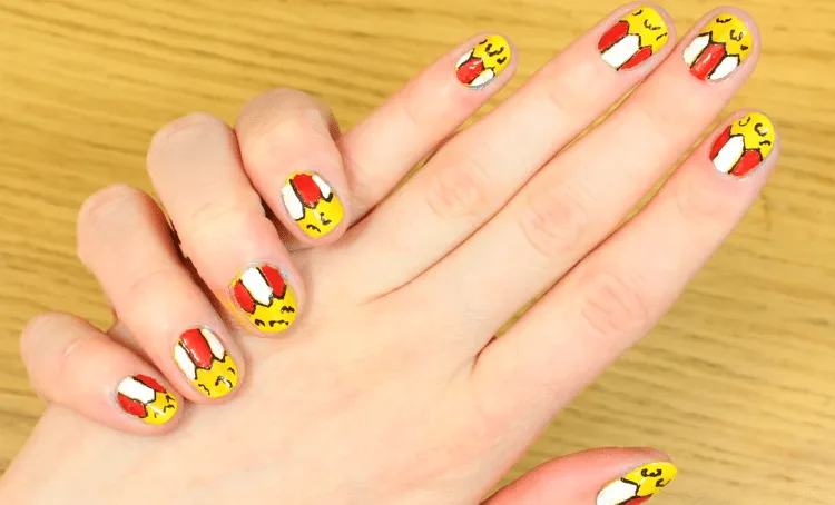 Decoración de Uñas estilo Popcorn Decoración de Uñas estilo Popcorn