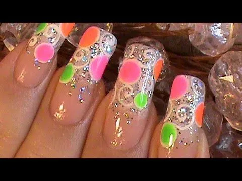Decoracion de Uñas Neon Brillantes Tutorial - YouTube Decoracion de Uñas Neon Brillantes Tutorial - YouTube
