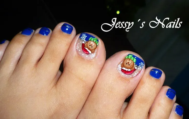Decoración de uñas para pies estilo navideño #uñas #pies #navidad ... Decoración de uñas para pies estilo navideño #uñas #pies #navidad ...