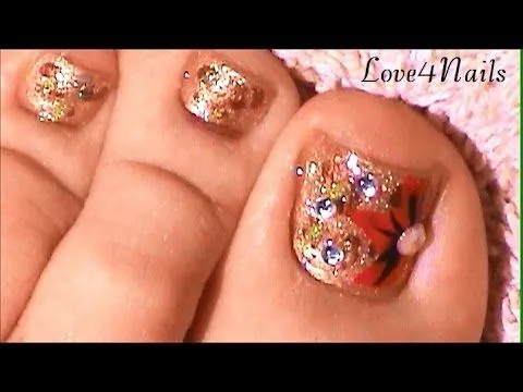 Decoracion de Uñas Para Los Pies Tutorial - YouTube