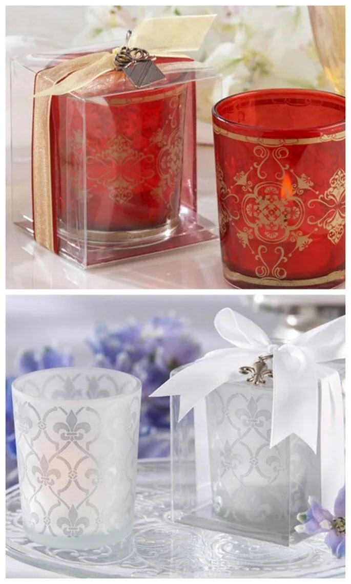 Decoración con velas y recuerdo de boda para invitados Decoración con velas y recuerdo de boda para invitados