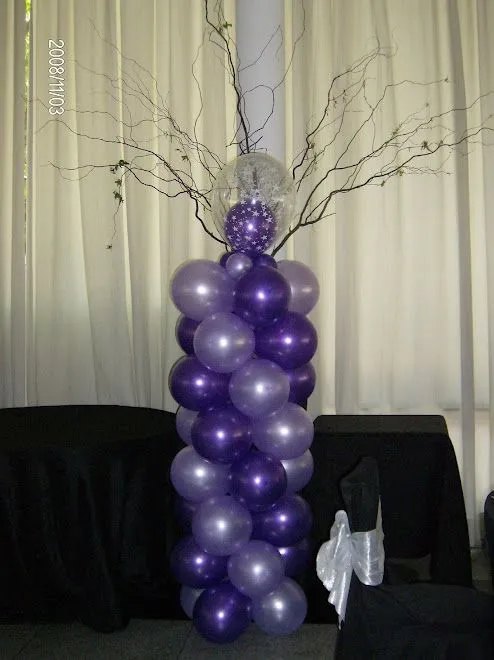 Decoraciones de baby shower con globos morado y fucsia - Imagui Decoraciones de baby shower con globos morado y fucsia - Imagui