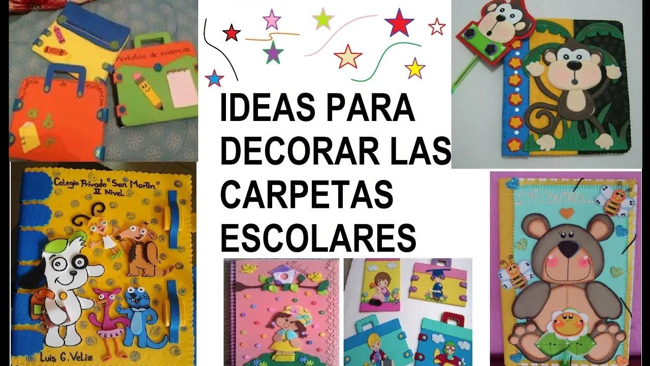 DECORACIONES DE CARPETAS ESCOLARES 100 IDEAS - YouTube DECORACIONES DE CARPETAS ESCOLARES 100 IDEAS - YouTube