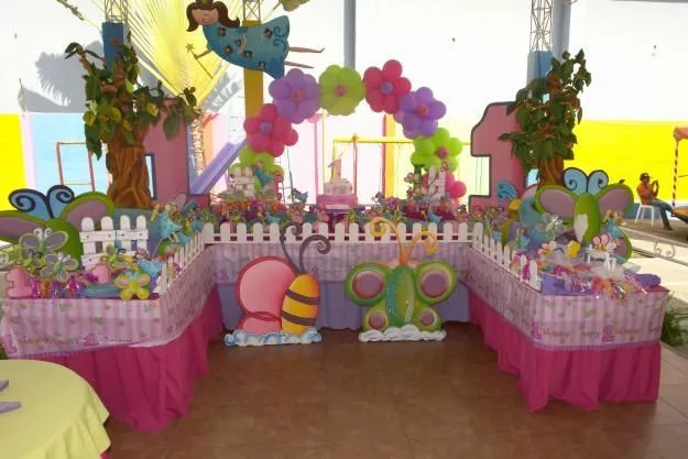 Decoración fiesta infantil 1 año niña - Imagui