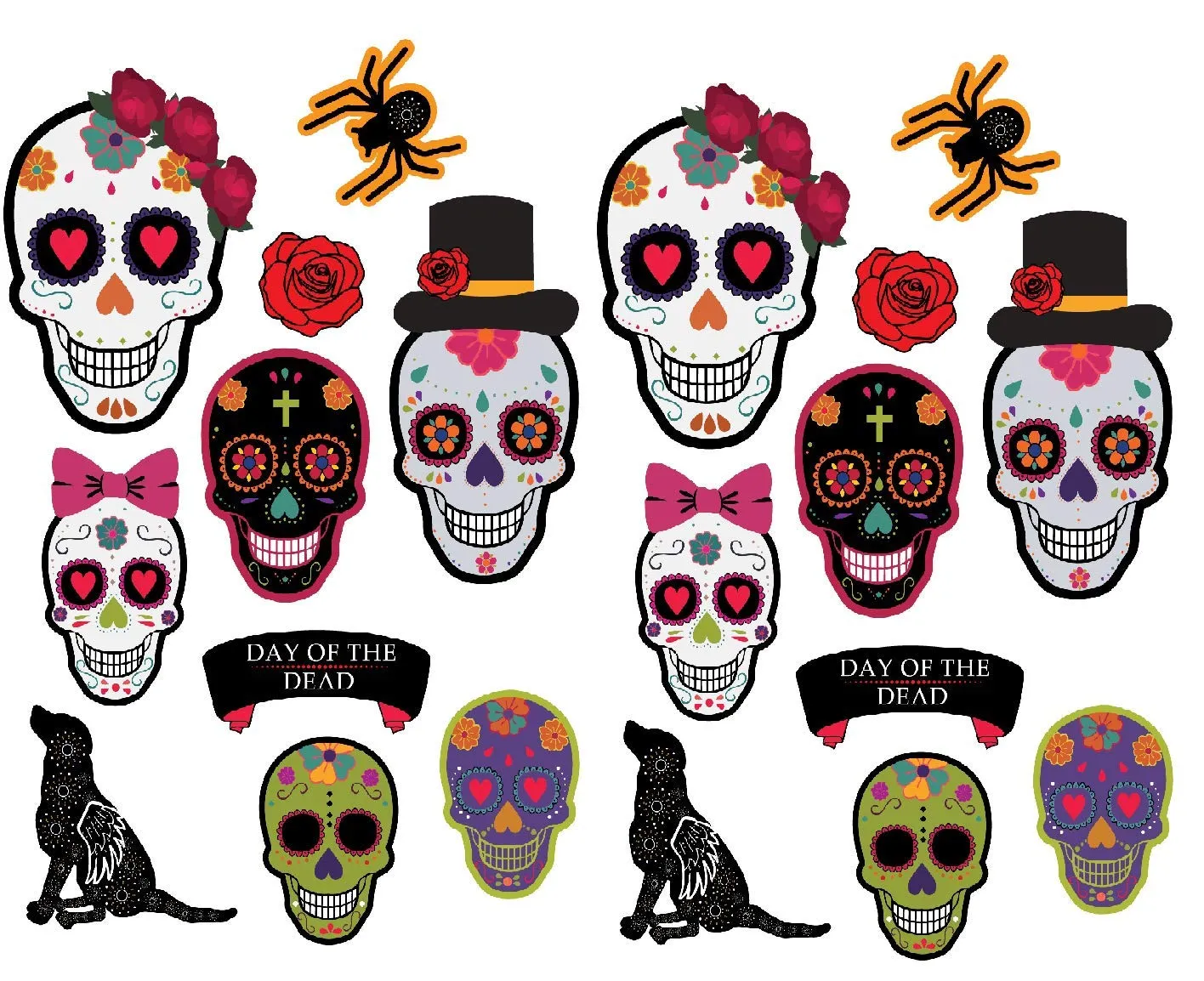 Decoraciones para fiesta del Día de los Muertos, incluye recortes de calaveras, araña, rosa, perro, resistente, paquete de 20 recortes : Amazon.com.mx: Hogar y Cocina Decoraciones para fiesta del Día de los Muertos, incluye recortes de calaveras, araña, rosa, perro, resistente, paquete de 20 recortes : Amazon.com.mx: Hogar y Cocina