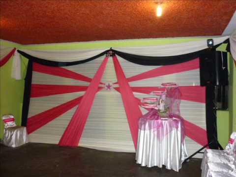 decoraciones para fiestas de 15 años y matrimonios. - YouTube