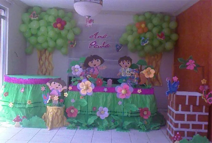 Decoraciónes de fiestas de dora la exploradora - Imagui