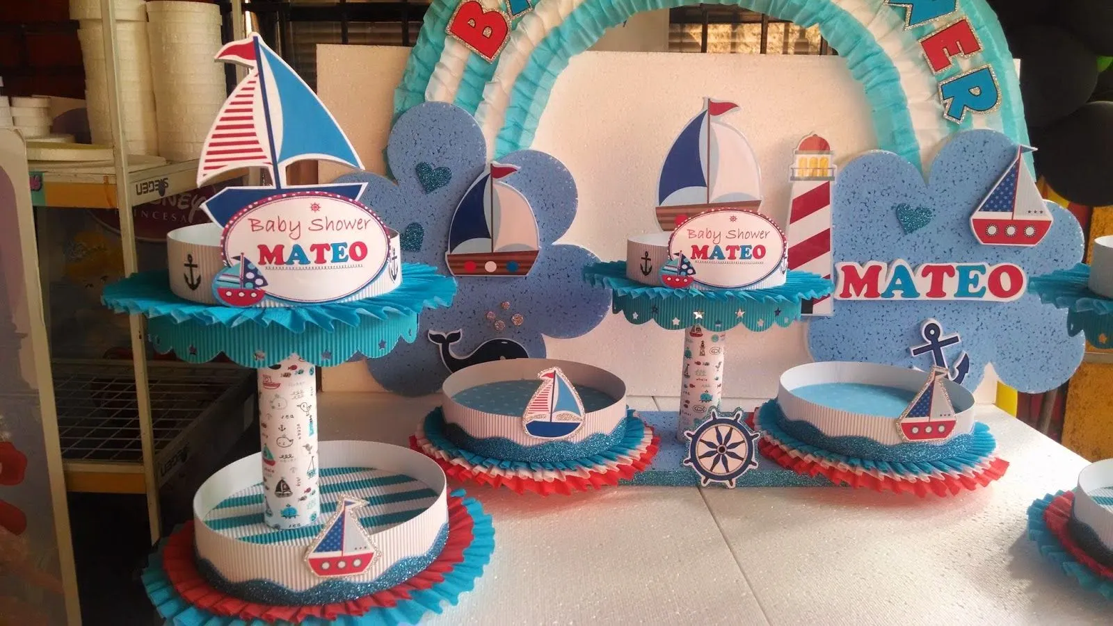 DECORACIONES INFANTILES: baby shower nautico