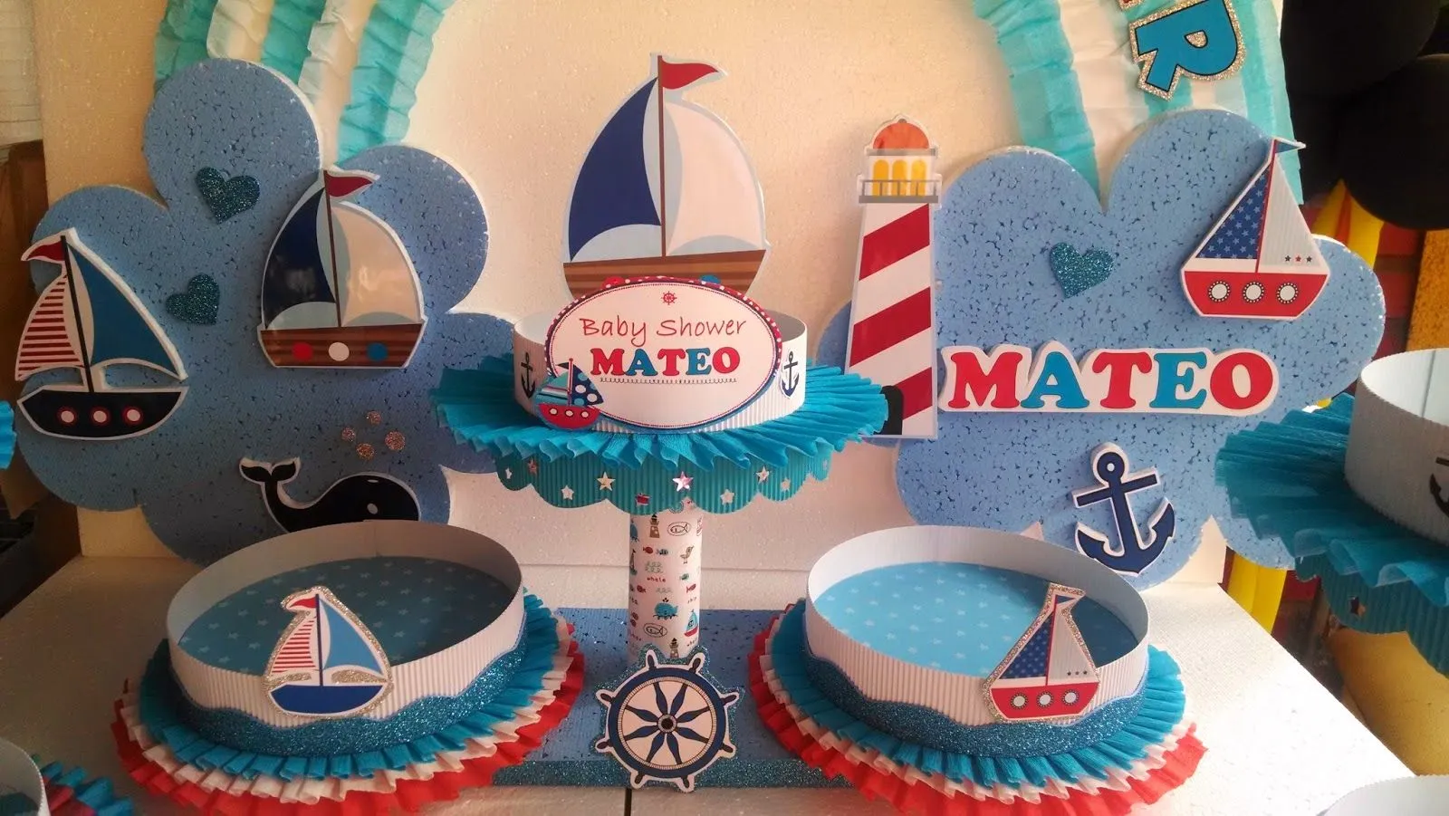 DECORACIONES INFANTILES: baby shower nautico