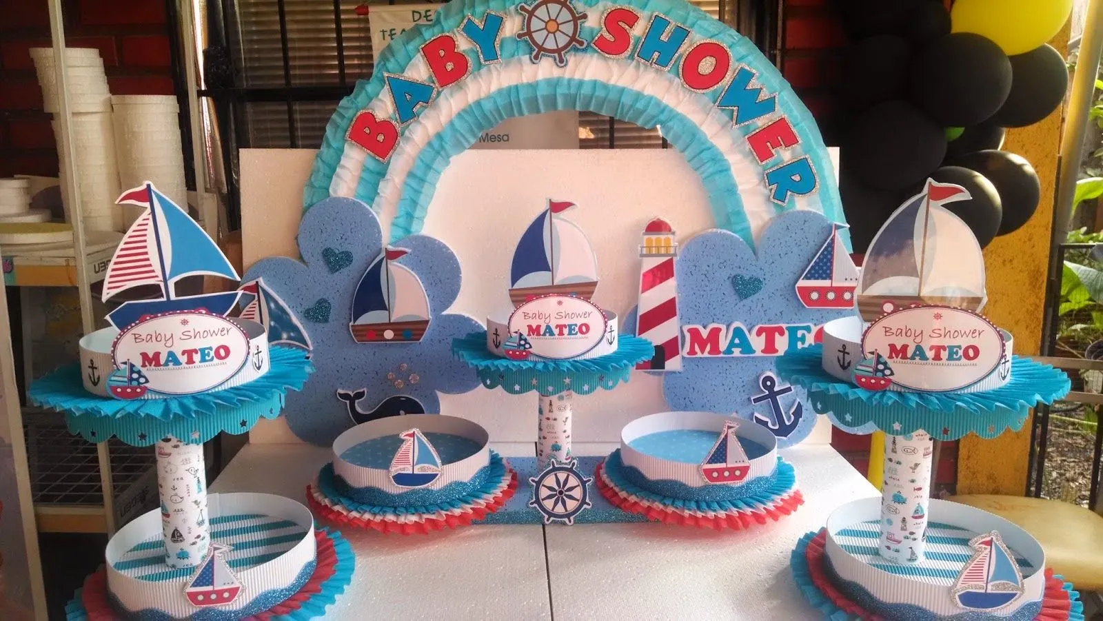 DECORACIONES INFANTILES: baby shower nautico