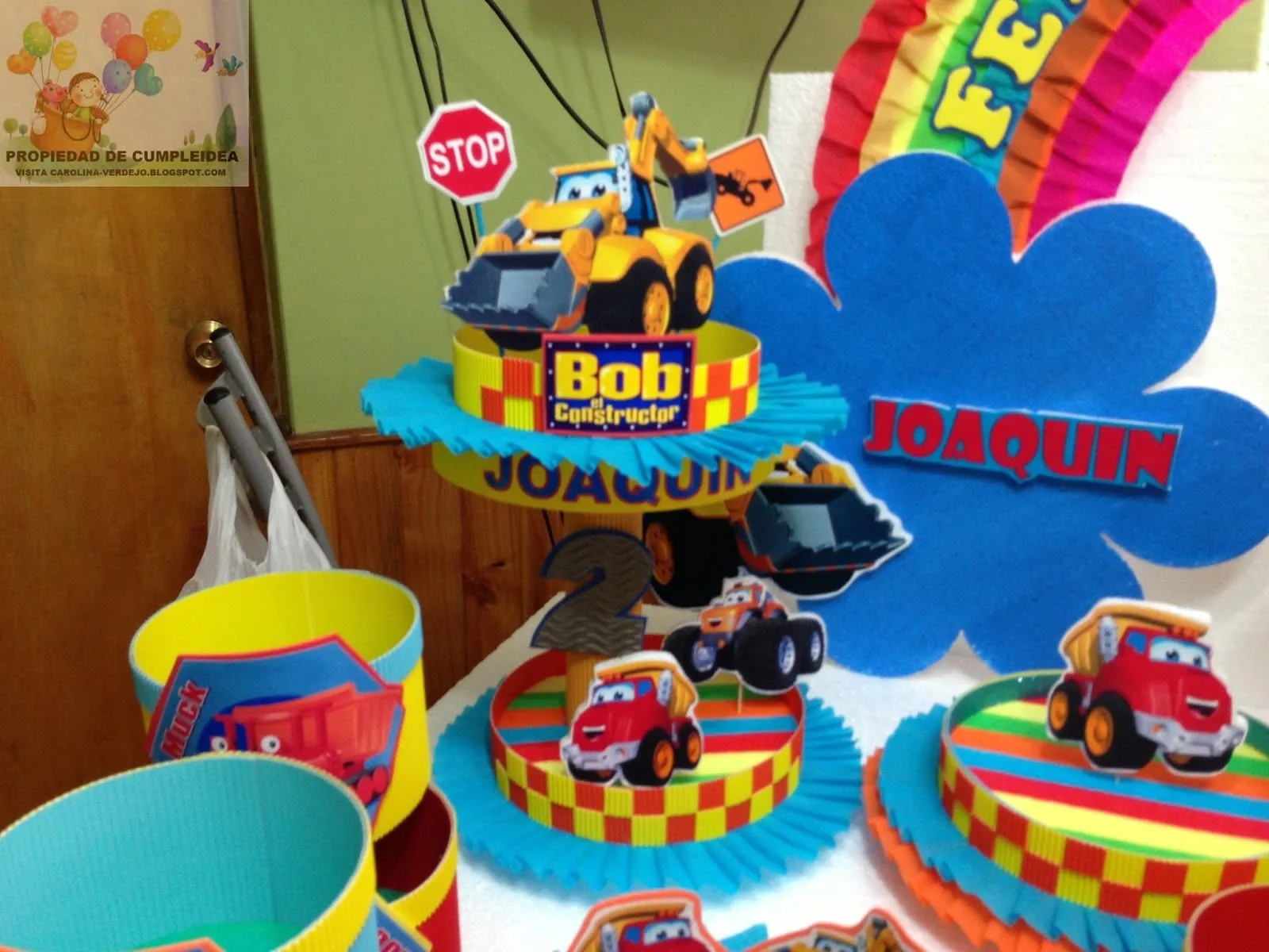DECORACIONES INFANTILES: bob el constructor y chuk