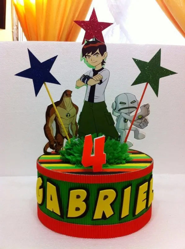 DECORACIONES INFANTILES: CENTRO DE MESA BEN 10 DECORACIONES INFANTILES: CENTRO DE MESA BEN 10