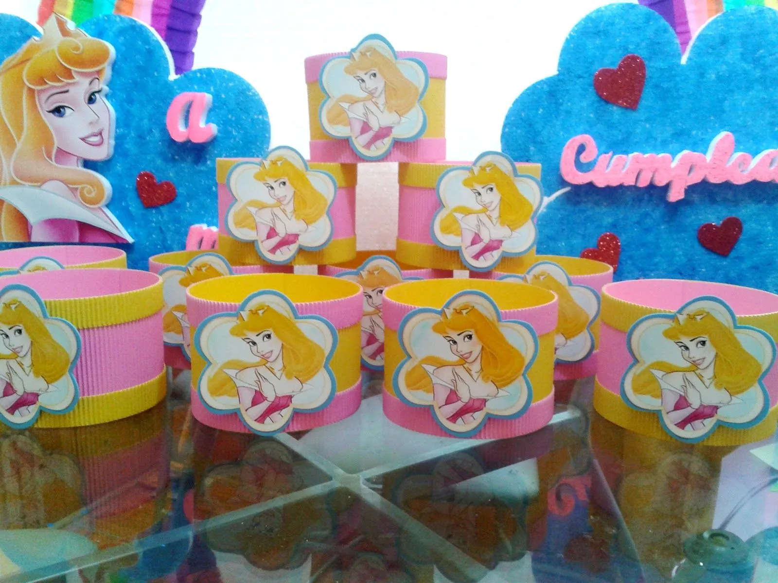 DECORACIONES INFANTILES: CONTENEDORES Y ARCOIRIS PRINCESA AURORA DECORACIONES INFANTILES: CONTENEDORES Y ARCOIRIS PRINCESA AURORA
