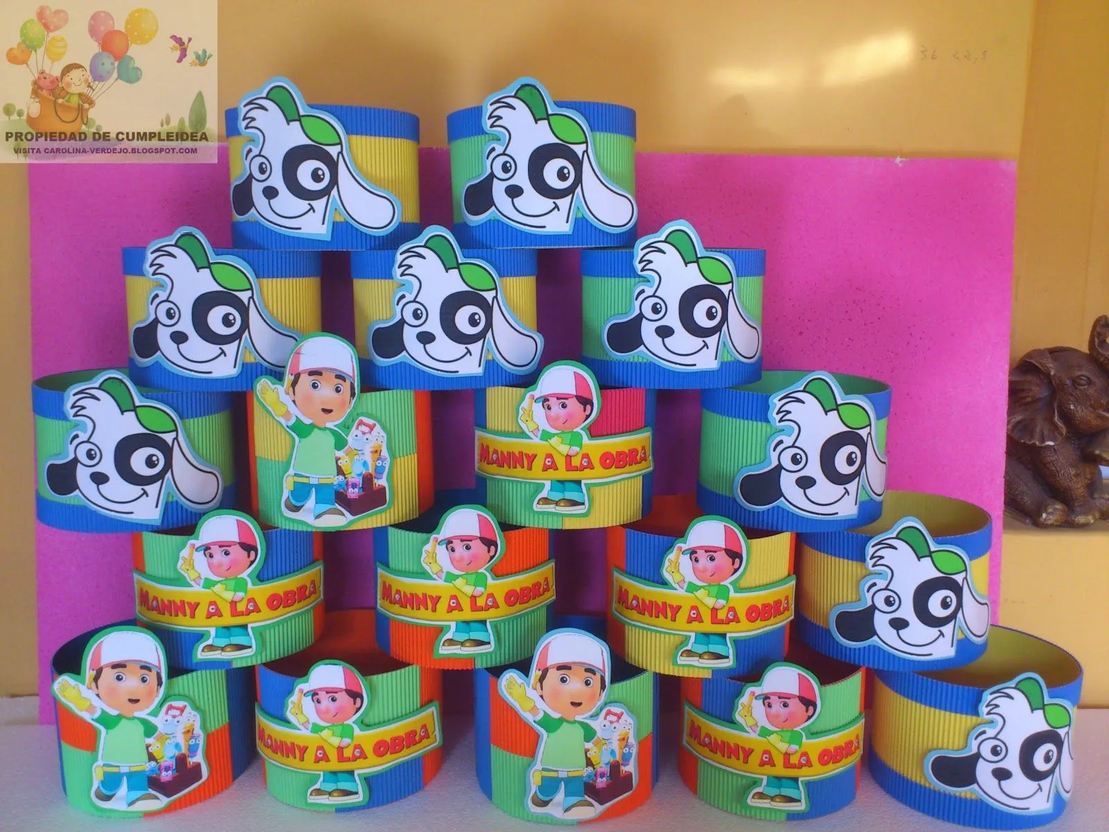 DECORACIONES INFANTILES: CONTENEDORES SURTIDOS MANNY A LA OBRA Y DOKI DECORACIONES INFANTILES: CONTENEDORES SURTIDOS MANNY A LA OBRA Y DOKI