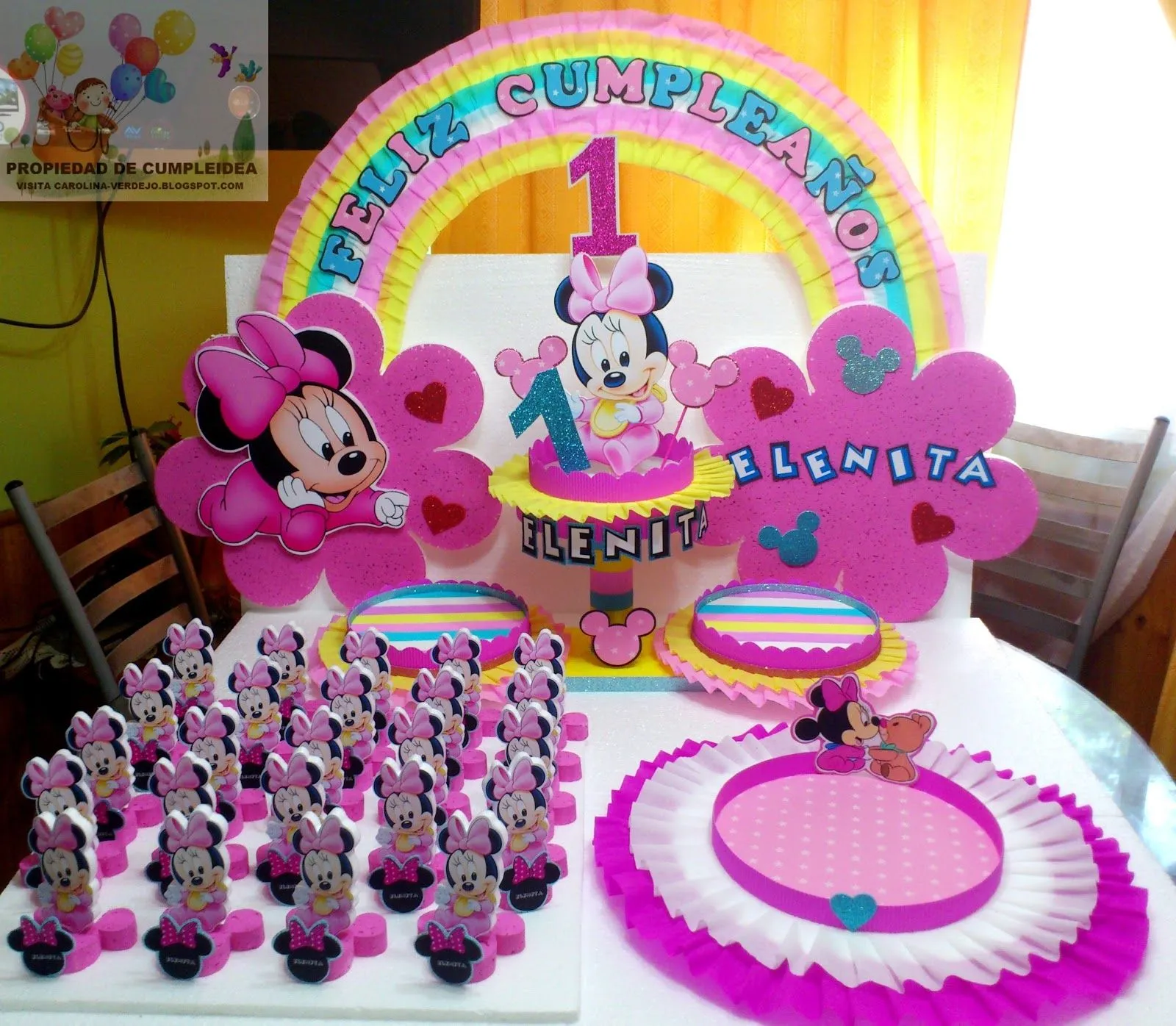 DECORACIONES INFANTILES: PACK MINNIE BEBE