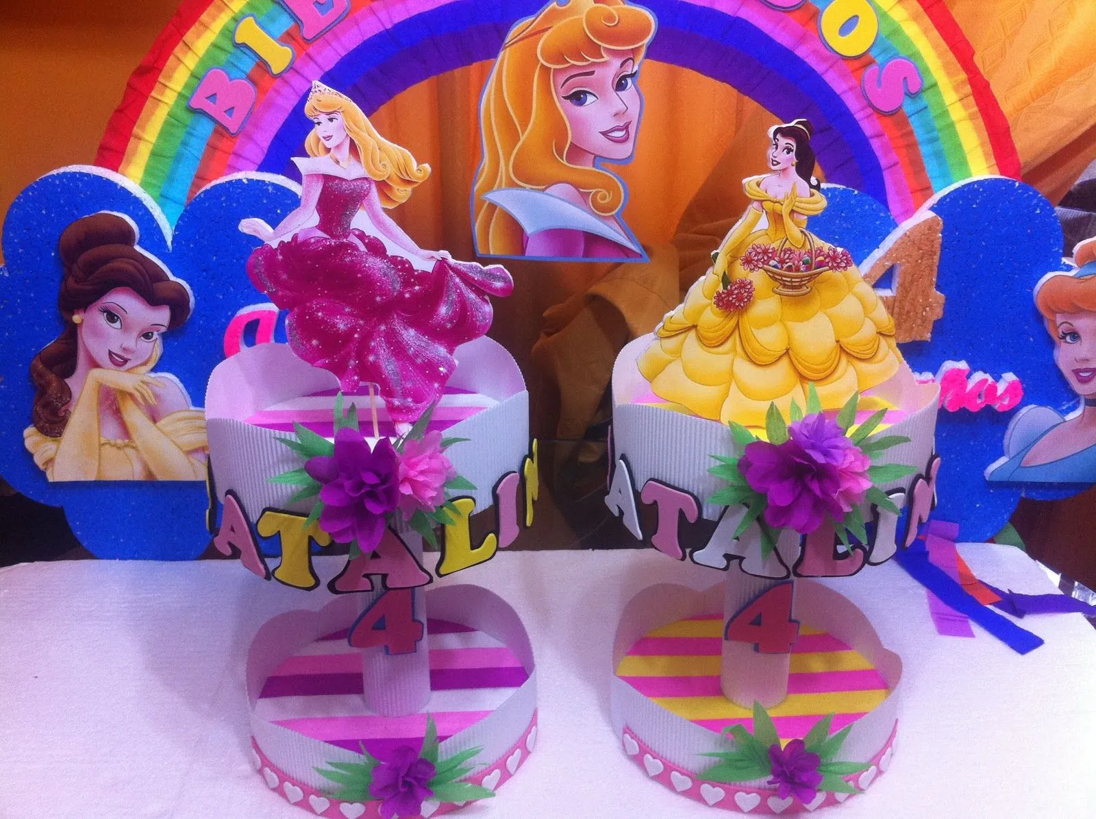 DECORACIONES INFANTILES: PRINCESA BELLA Y AURORA DECORACIONES INFANTILES: PRINCESA BELLA Y AURORA