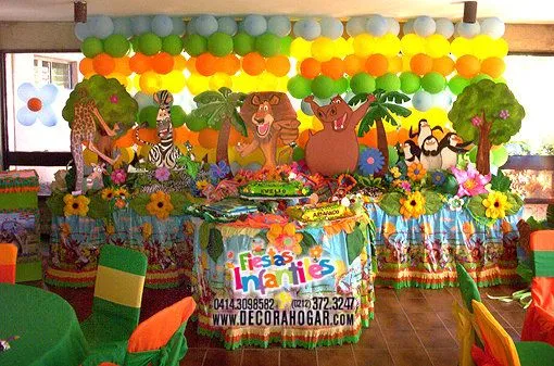 Decoración de Madagascar para fiestas infantiles - Imagui