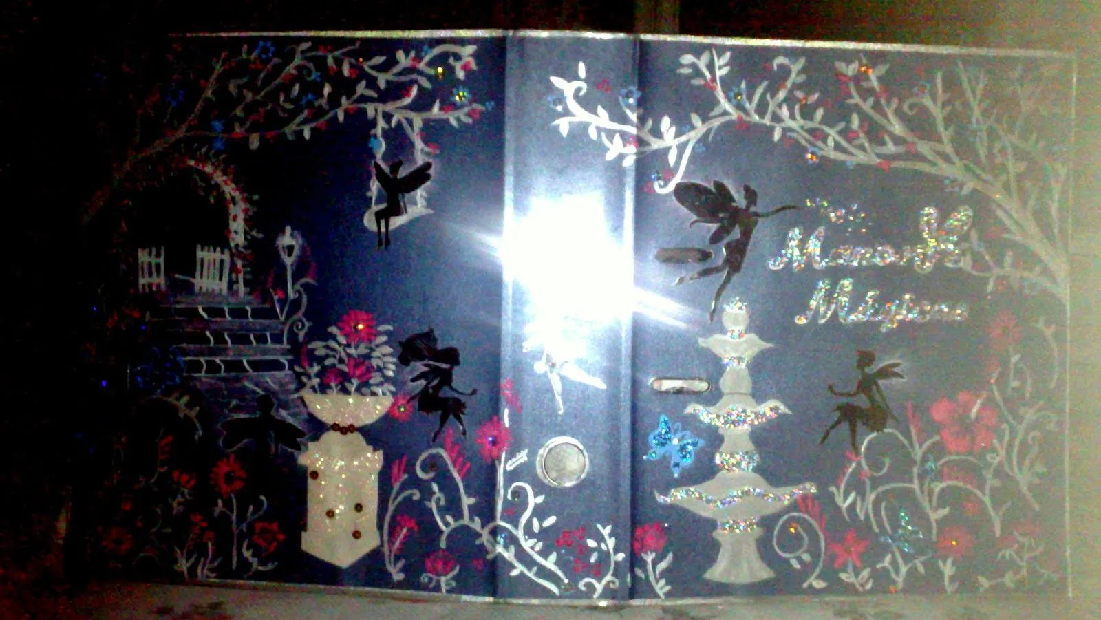 DecOraC!on de L!breTaS: archivador decorado con bosque de hadas