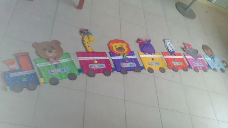 Decorado para aulas infantiles (días de la semana) | FOMI | Pinterest Decorado para aulas infantiles (días de la semana) | FOMI | Pinterest