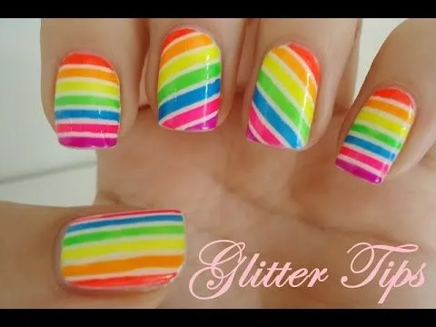 Decorado de Uñas de Rayas Bonitas - YouTube Decorado de Uñas de Rayas Bonitas - YouTube
