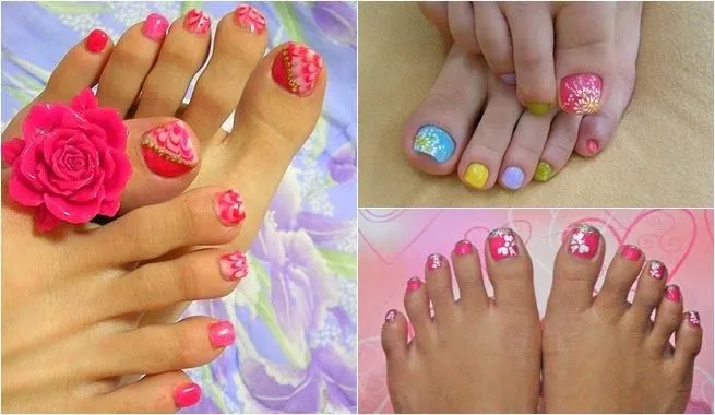 Mejores Diseños de Uñitas Pintadas: Decoración de uñas de los Pies