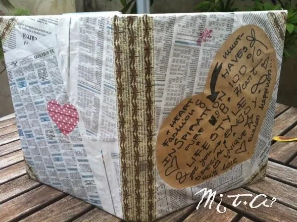Como decorar una carpeta con papel - Imagui