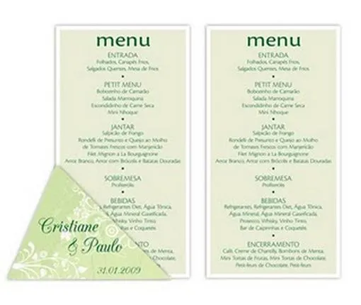 Decorando Festas - Mônica Buriche: Modelos de cardápio