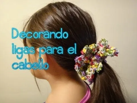 Decorando ligas para el cabello (crochet-ganchillo) - YouTube