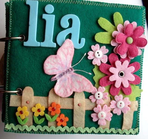 Decorar album de fotos con fieltro - Imagui