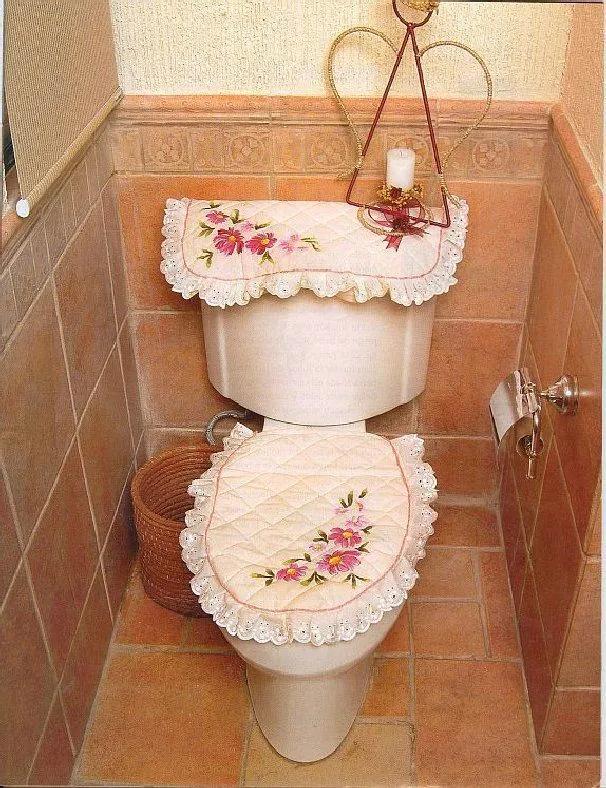 Manualidades para baños en tela - Imagui