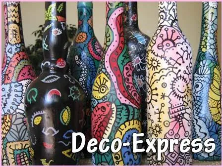 Como decorar botellas con liston - Imagui