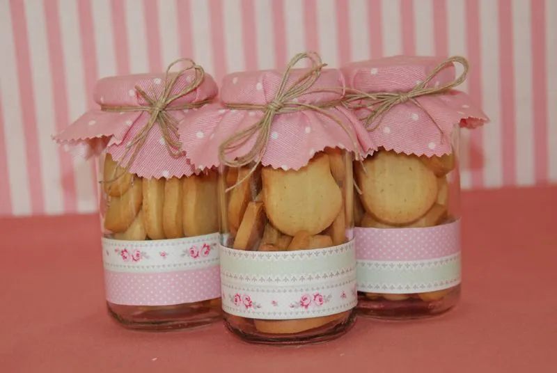 Frascos de vidrio decorados para bautizo - Imagui