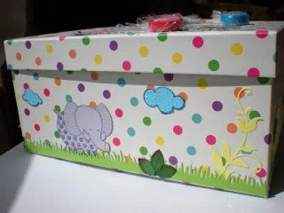 Como decorar cajas para bebés - Imagui