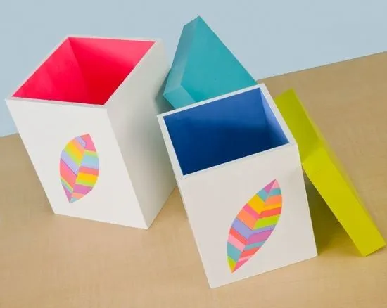 Decorar cajas de madera para tu escritorio - Manualidades Infantiles