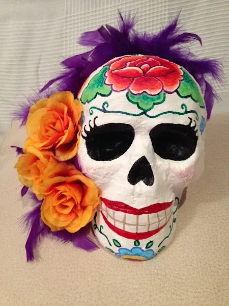 Como decorar una calavera de yeso - Imagui