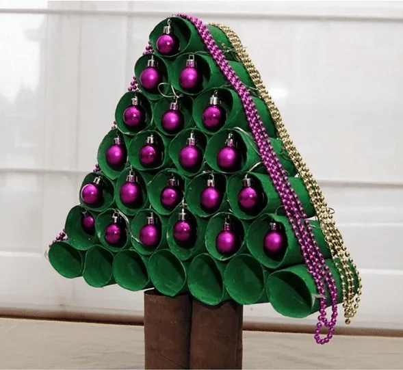 Decorar la Casa en Navidad con Rollos de Papel, Cartón ...