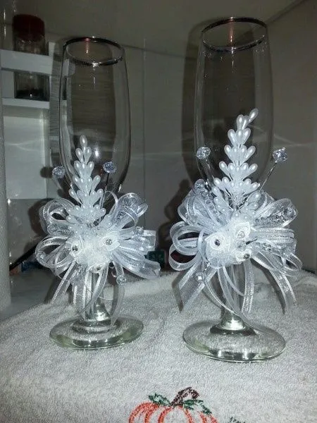 Como decorar la copas - Foro Manualidades para bodas - bodas.com.mx