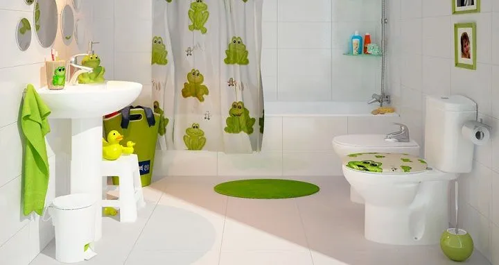 Cómo decorar un cuarto de baño infantil