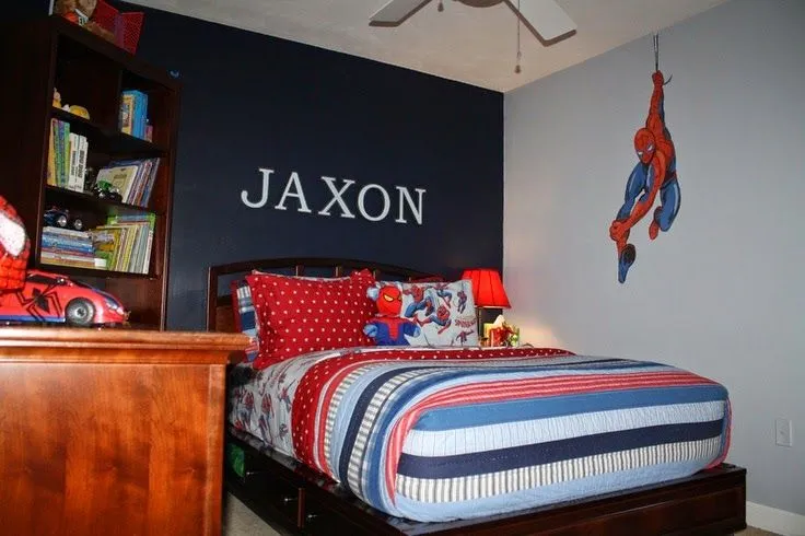 Decorar un Dormitorio Temático del Hombre Araña - Spiderman ...
