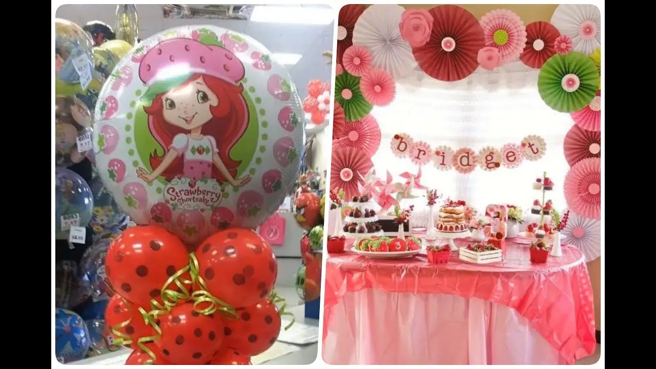 Como decorar una fiesta de rosita fresita - YouTube