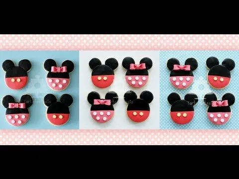 Como decorar galletas de Mickey y Minnie Mouse - YouTube Como decorar galletas de Mickey y Minnie Mouse - YouTube