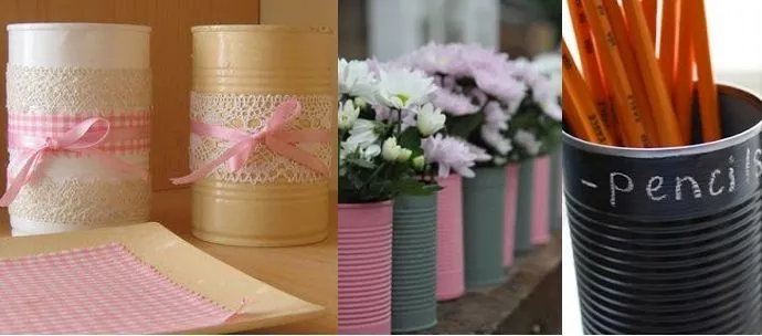 Cómo decorar latas recicladas? | De Otra Manera Cómo decorar latas recicladas? | De Otra Manera
