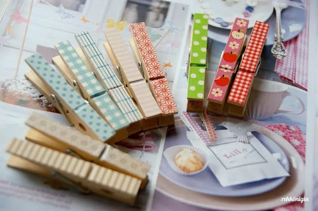 decorar pinzas de tender la ropa | Minibu
